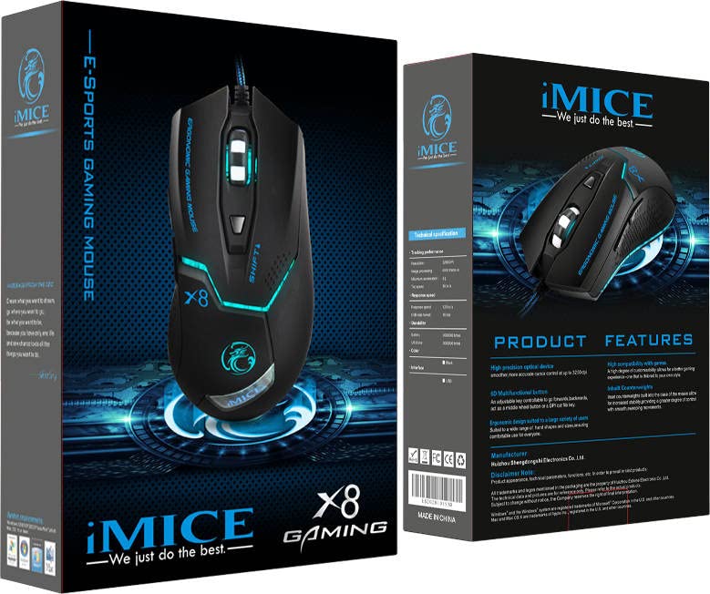 614bVMYdcL-1.jpg iMICE X8 GAMING MOUSE - Image 1