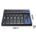 Yamaha F7-USB-BLK 7 Channel Bluetooth Professional Mixer - Image 2