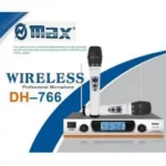 Max DH-766 UHF Wireless Microphone Dual Channel