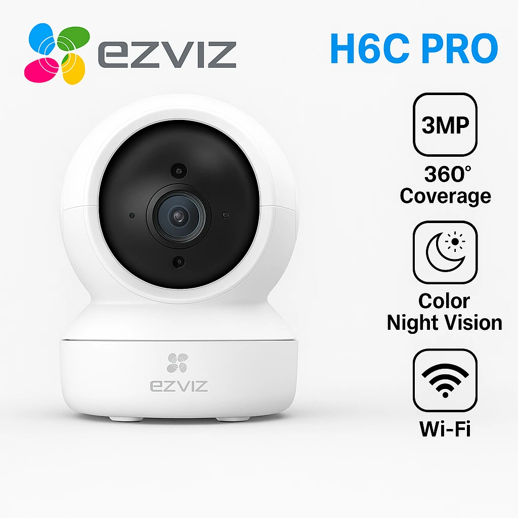 EZVIZ_H6C_Image_1 EZVIZ H6c Pro 2K 3MP Pan & Tilt Color Night Vision Smart Home Wifi Camera - Image 1