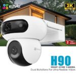 EZVIZ H90 Dual Lens Dual Rotations 2K Pan Tilt 4mp WiFi Camera